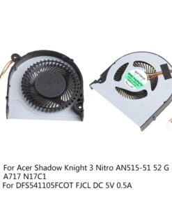 Laptop Cooling Fan for Acer Shadow Knight 3 Nitro AN515-51 52 G A717 N17C1 for DFS541105FCOT FJCL DC 5V 0.5A (1)
